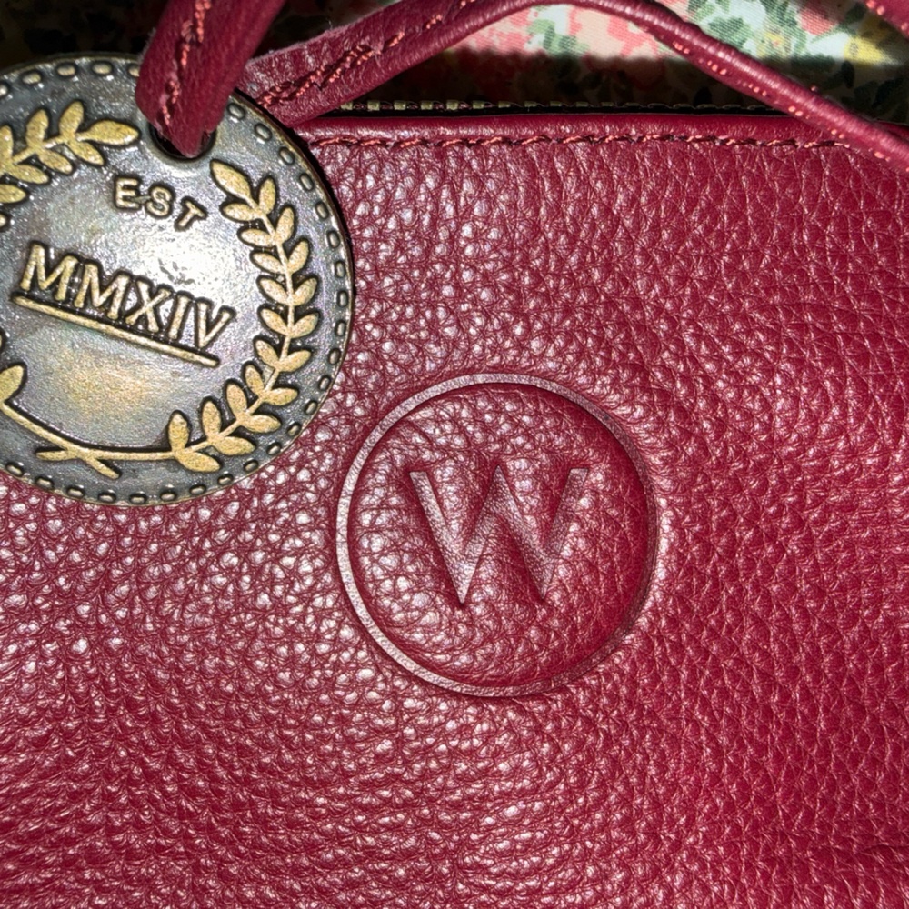 Women's Burgundy Leather Wallet - Picture 11 of 14